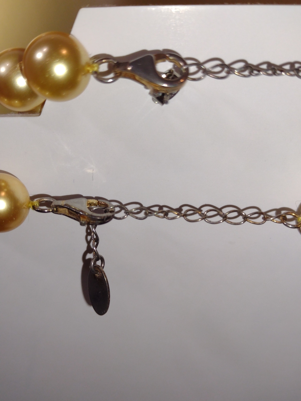 Champagne Pearl Necklace Bracelet and Stud Earrings Set - Picture 6 of 8